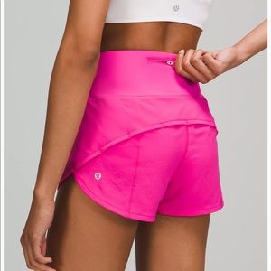 Lululemon high rise 2.5” speed up shorts pink *tag cut off* size 4